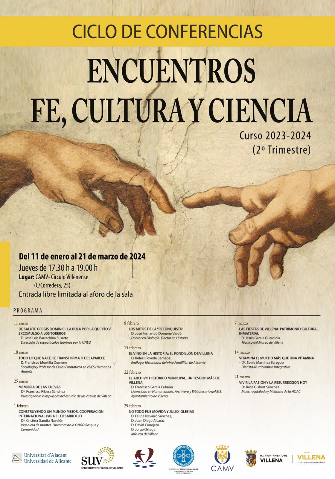 Cartel de las conferencias