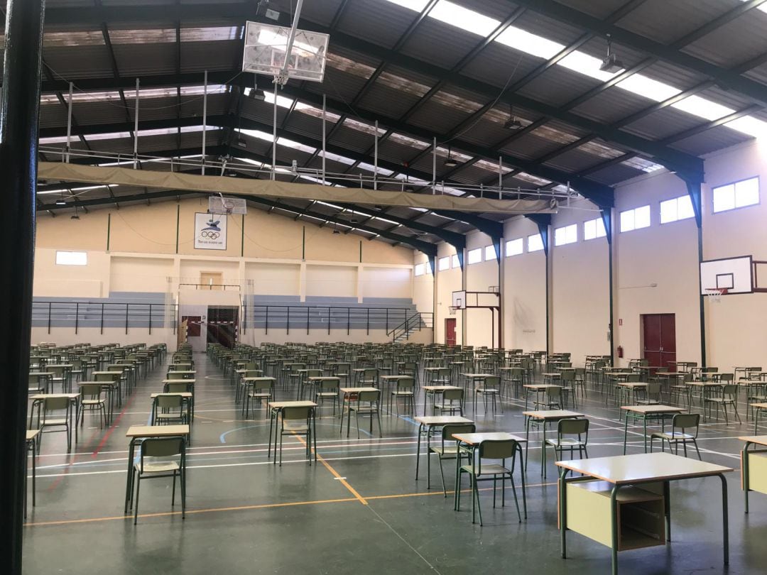 Polideportivo de SAFA Úbeda donde se examinarán esudiantes de Selectividad