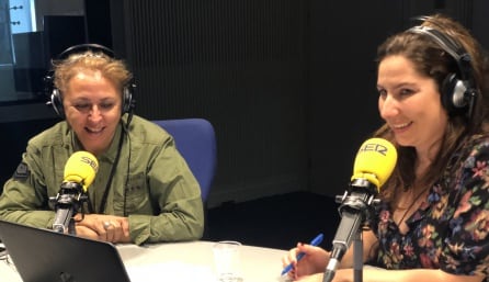 Megan Maxwell durante su entrevista en A vivir Madrid