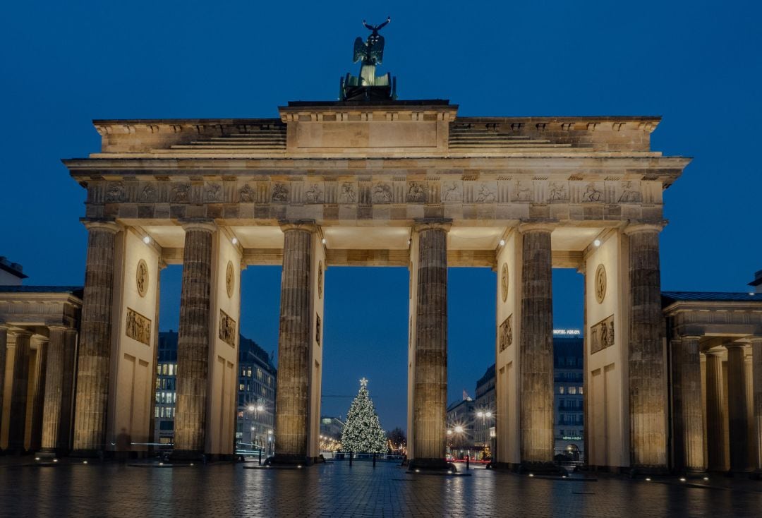 El árbol de Navidad en la Puerta de Brandeburgo.