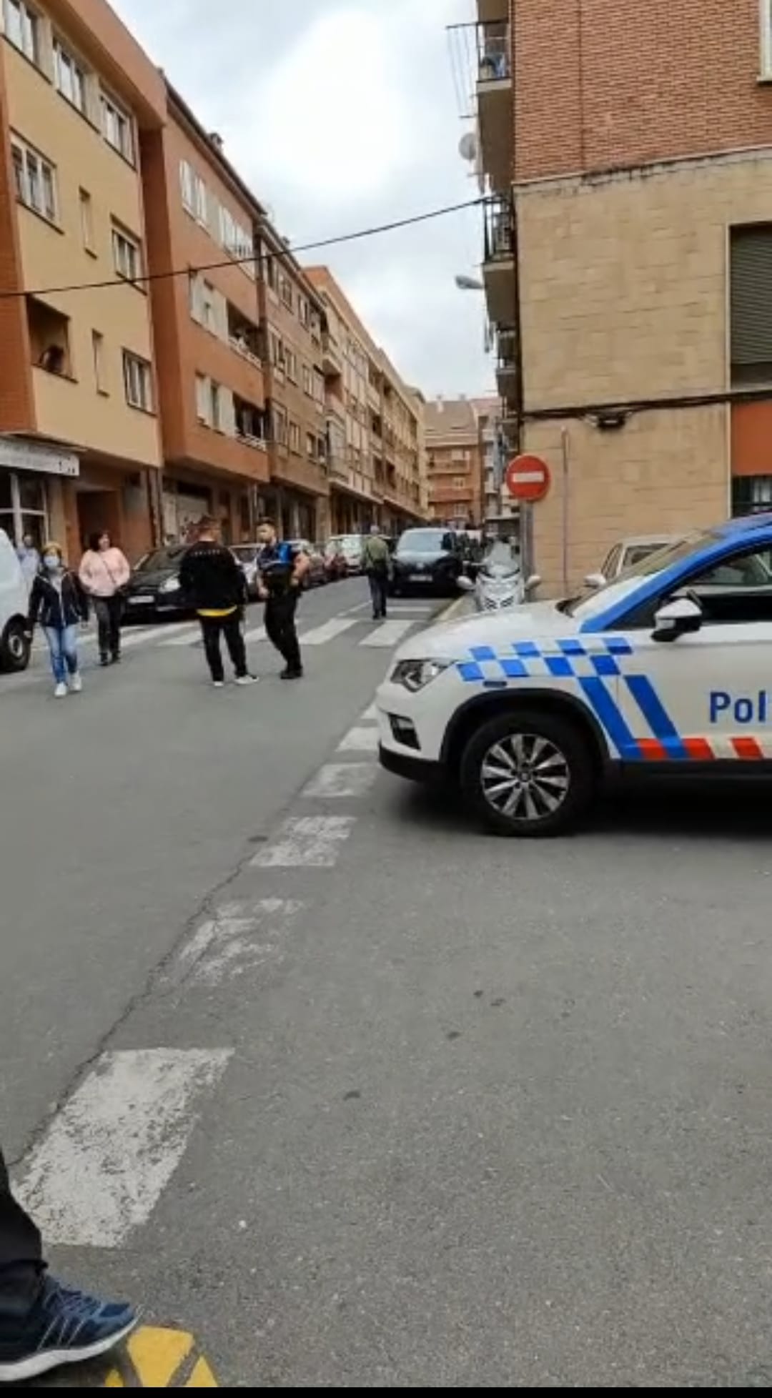 Imagen de la zona donde se ha producido el incendio de la cocina en el barrio de El Cristo del Mercado