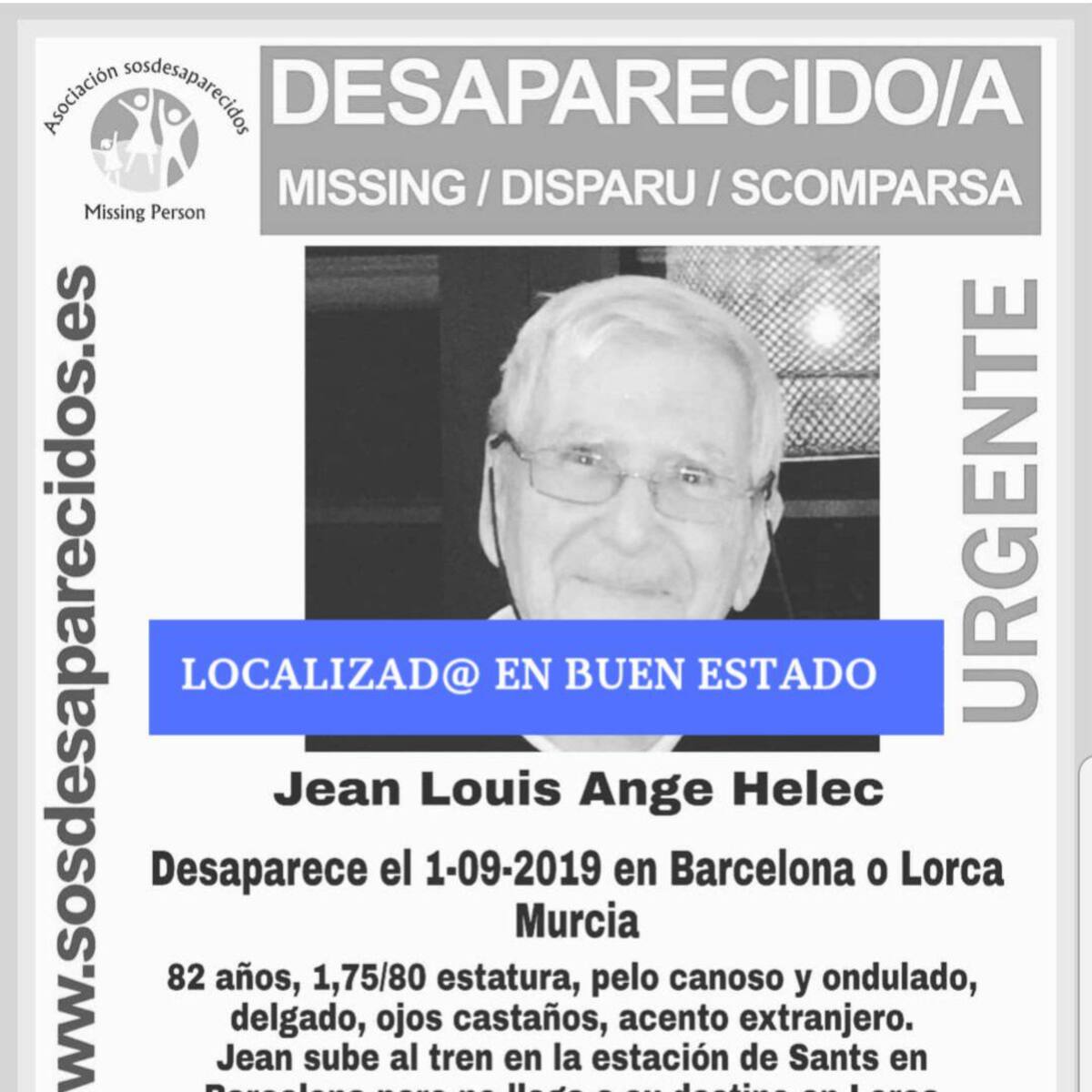 Localizan en buen estado al anciano con alzheimer desaparecido cuando viajaba a Lorca