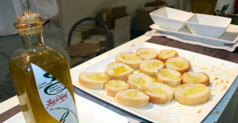 L'oli Baró de Maials, a la zona de tastos.