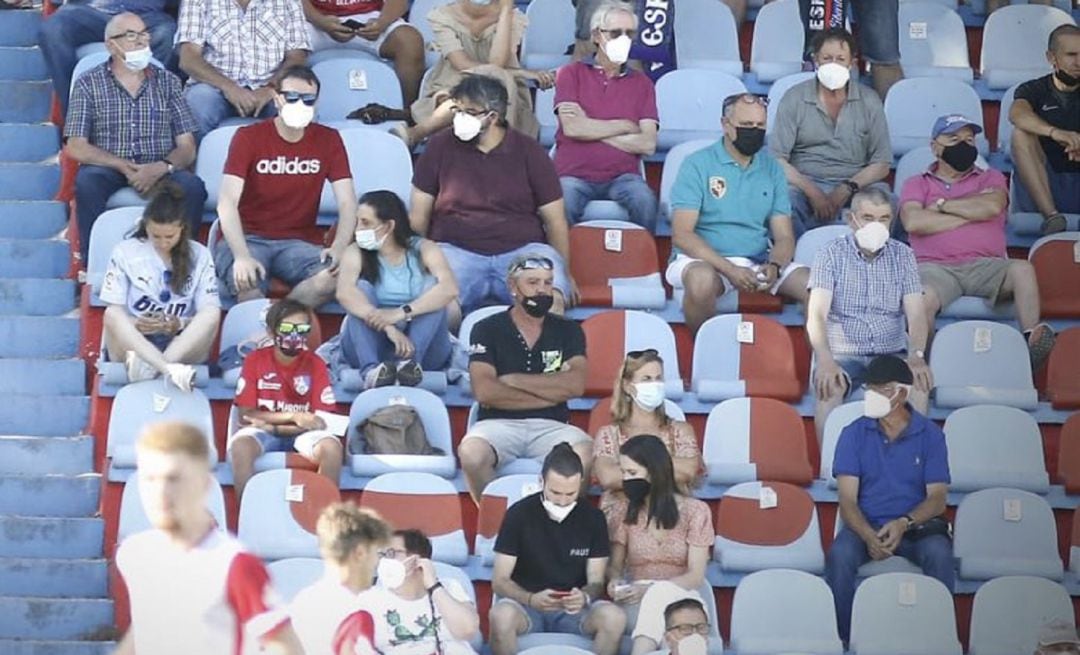 Aficionados del Calahorra durante un partido de pretemporada. 