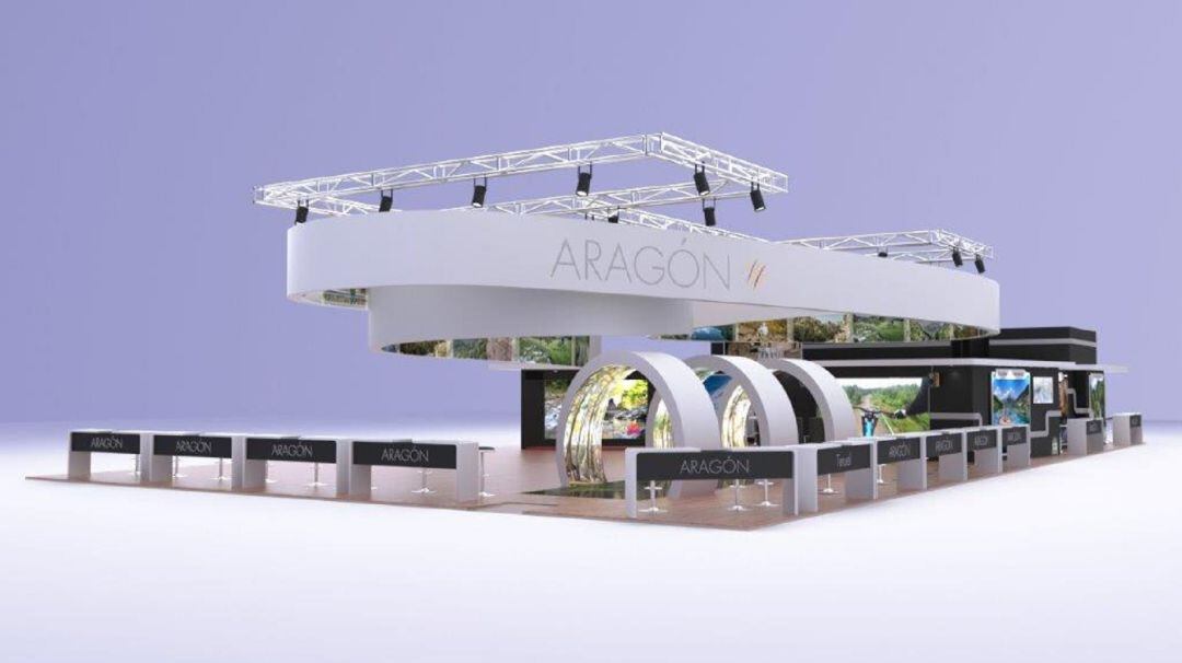 Esquema del Pabellón de Aragón del FITUR