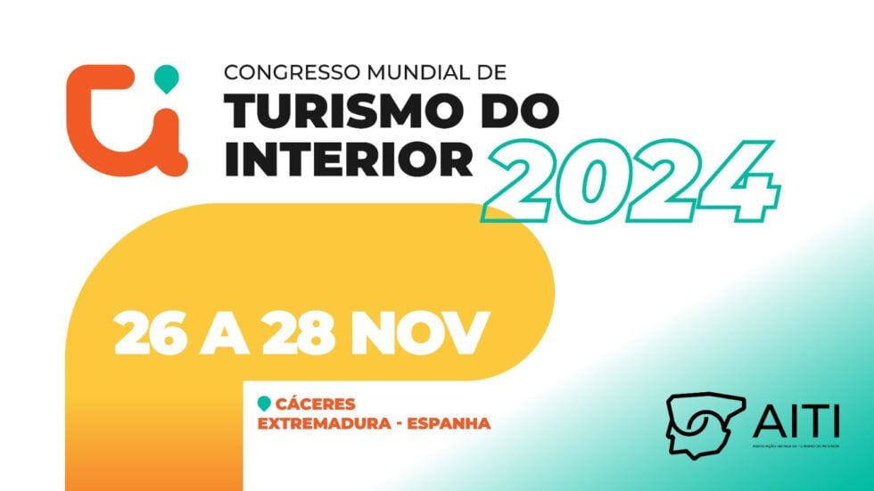 Cartel del Congreso Mundial de Turismo Interior que tendrá lugar en noviembre en Cáceres