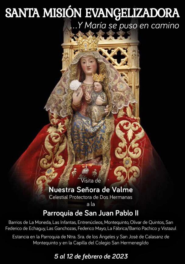 Cartel de la Santa Misión de la Virgen de Valme en Olivar de Quintos