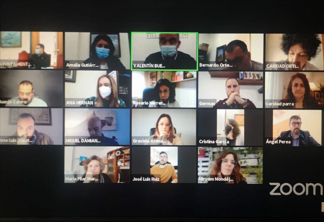 Imagen del último pleno telemático