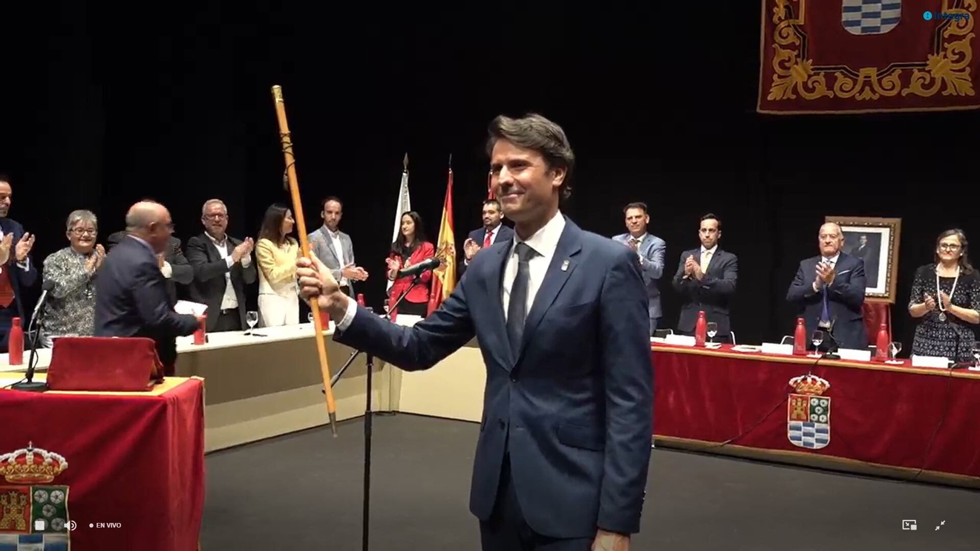 José Ángel Alfonso, con el bastón de mando tras ser proclamado alcalde de Molina de Segura