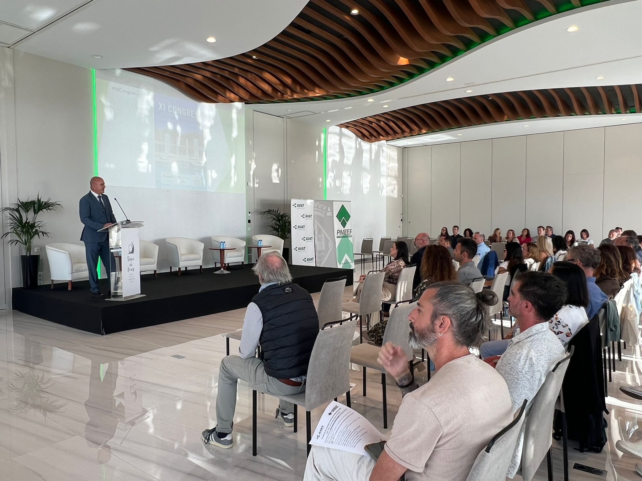 El momento de la intervención de Vicent Marí