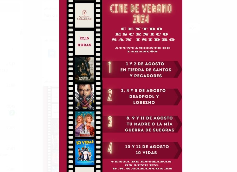 Cine de Verano en Tarancón