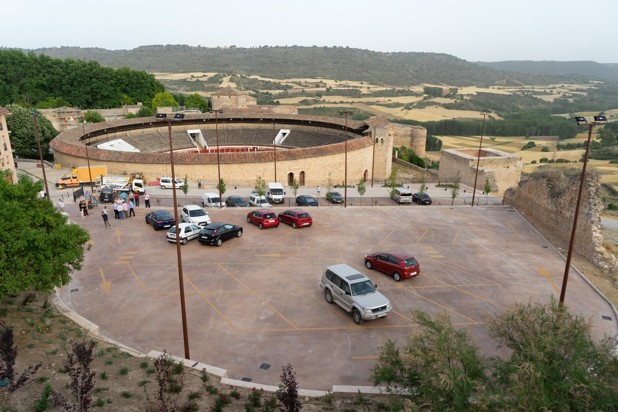 Nuevo aparcamiento y Plaza de Toros al fondo