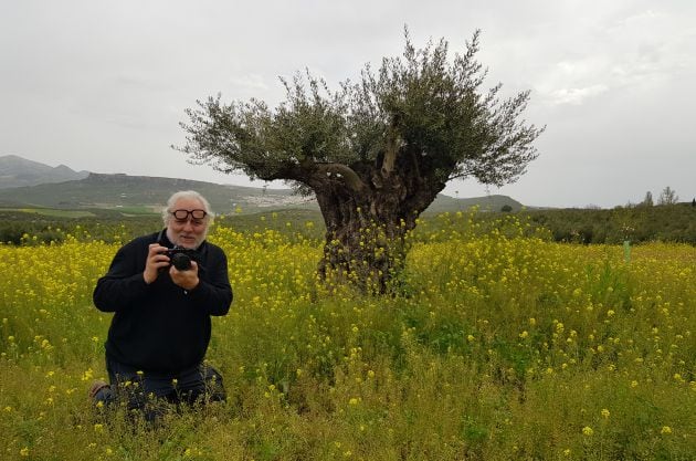 José Luis López-Linares, durante el rodaje del documental.