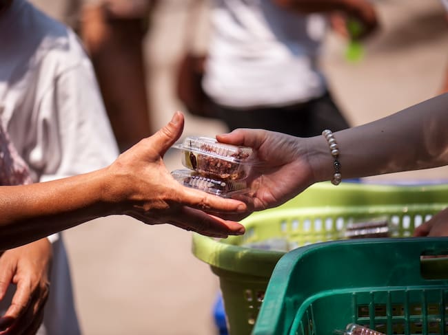 Feeding the poor Helping each other in society