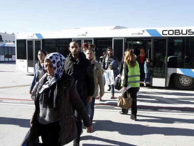 La llegada de 198 refugiados procedentes de Grecia a Madrid