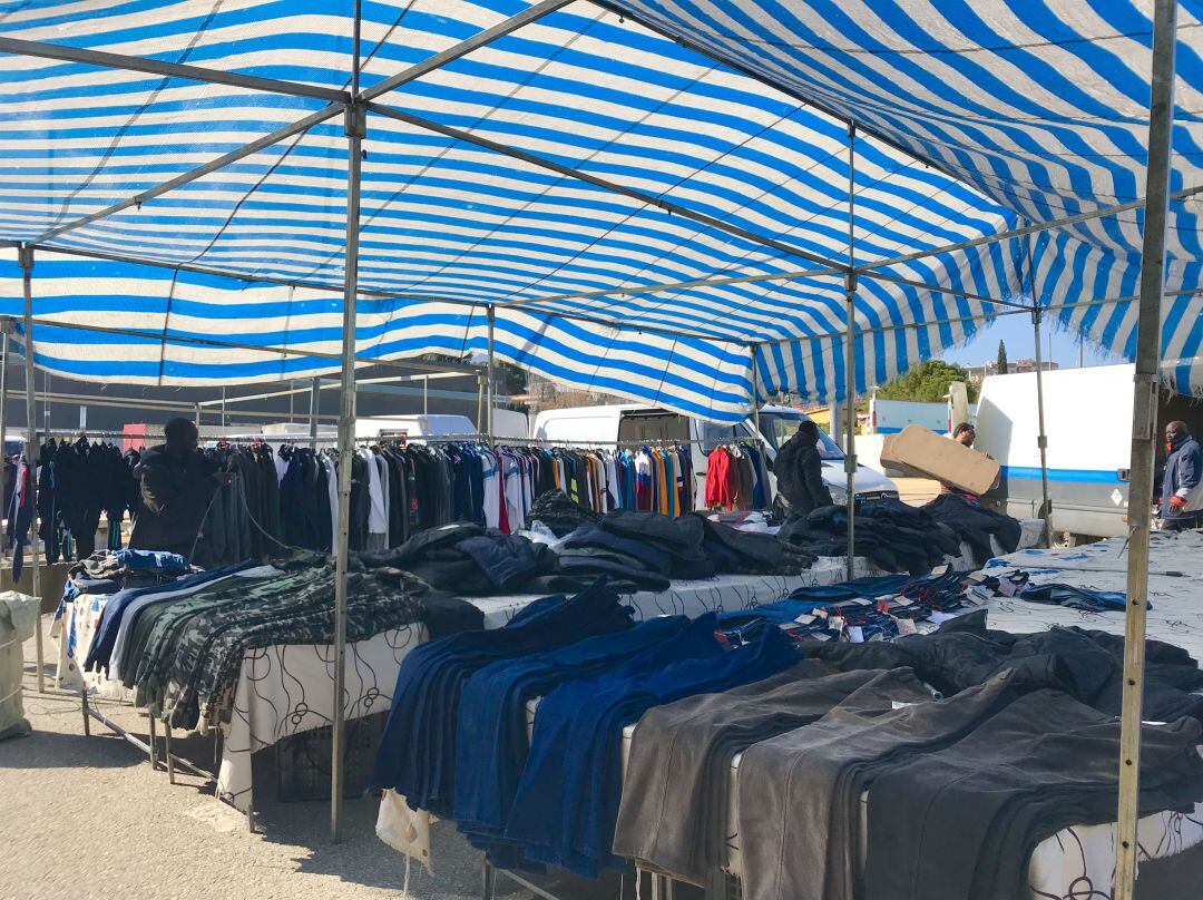 Puesto en el mercadillo de Jaén.