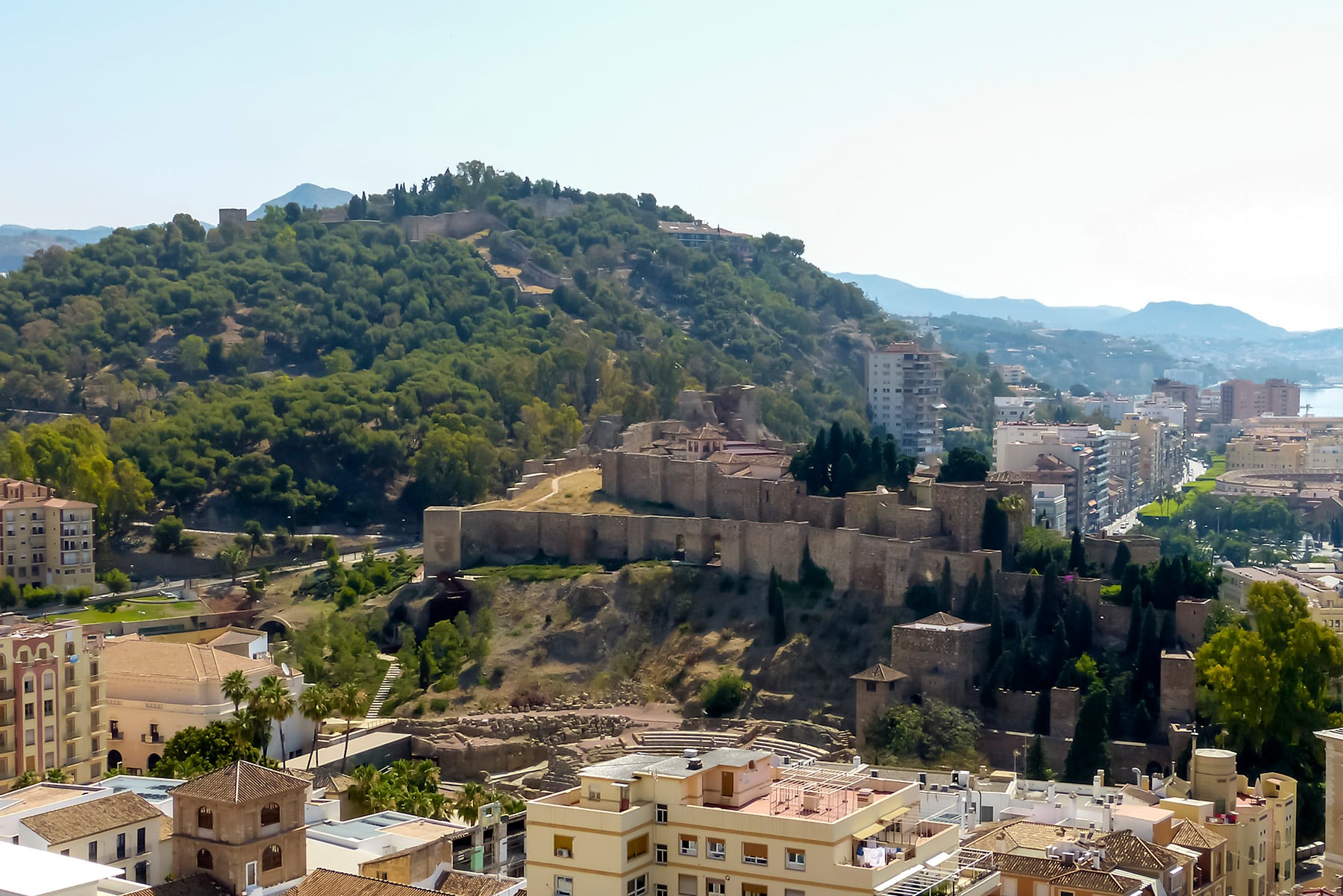 La Alcazaba de Málaga y el castillos de Gibralfaro