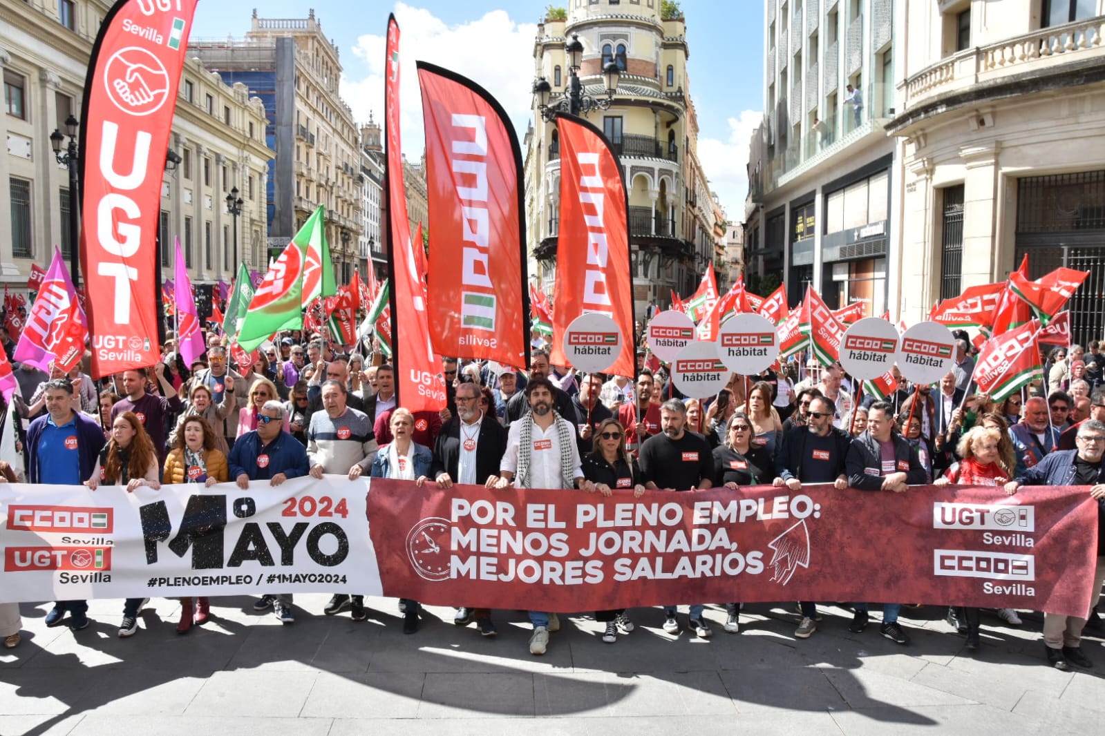 Manifestación del 1 de mayo en Sevilla.