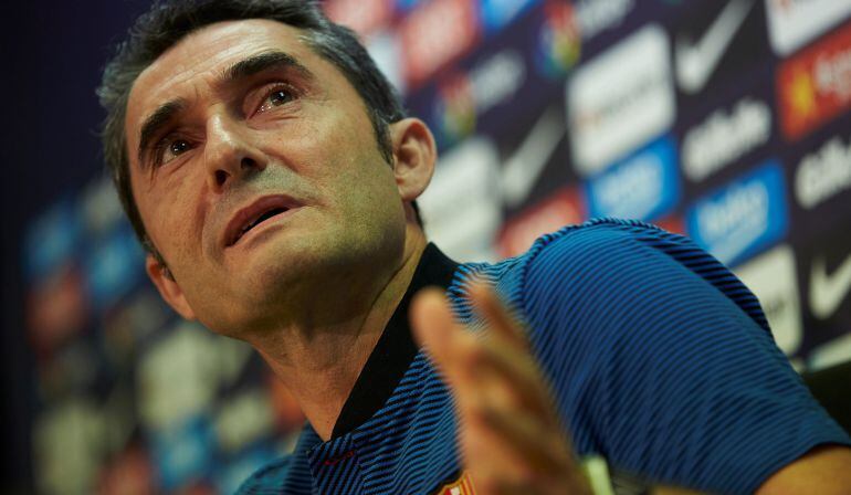 El entrenador del F.C. Barcelona Ernesto Valverde.