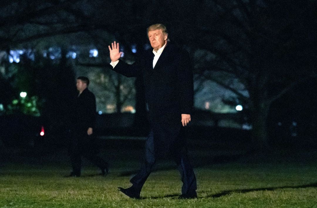 El president Donald J. Trump llega a la Casa Blanca.