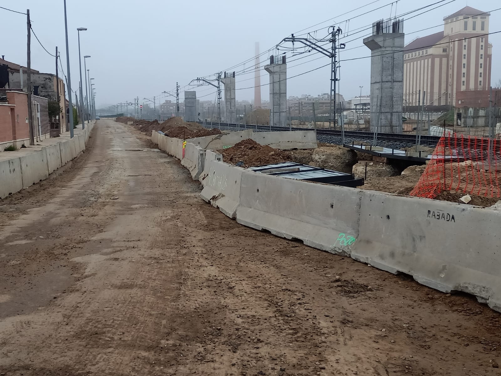 Estado actual de las obras de Adif en el Camino Viejo de Husillos de Palencia