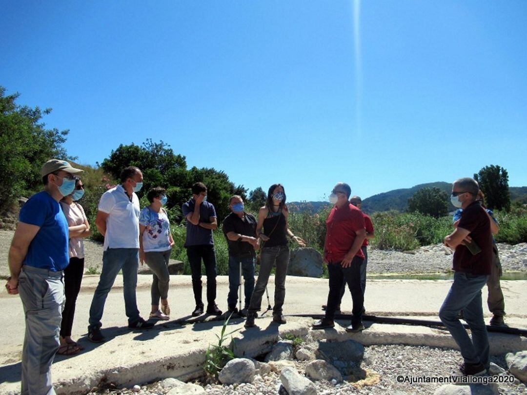 Visita al río Serpis de la CHX y Tragsa en Villalonga 