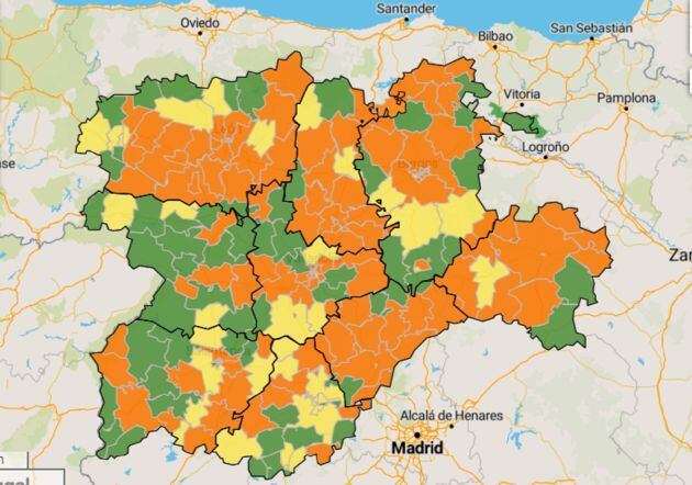 El mapa refleja una buena situación en la Ribera