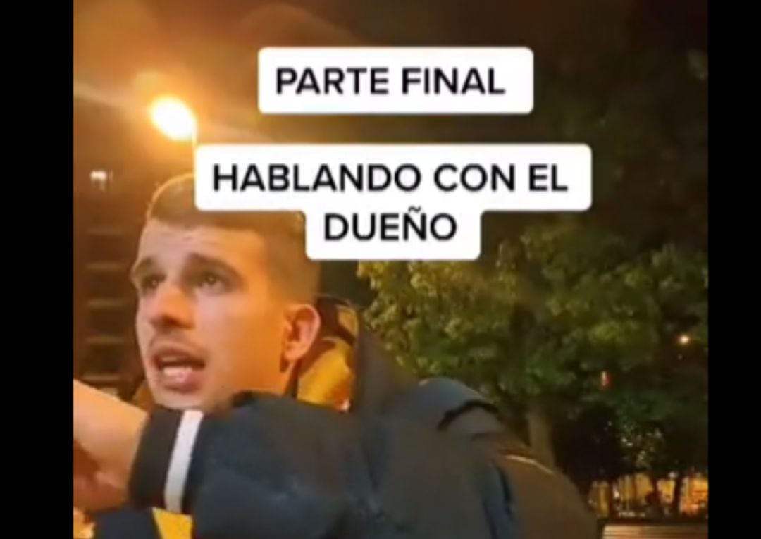 Imágen del joven tiktoker que grabó el vídeo