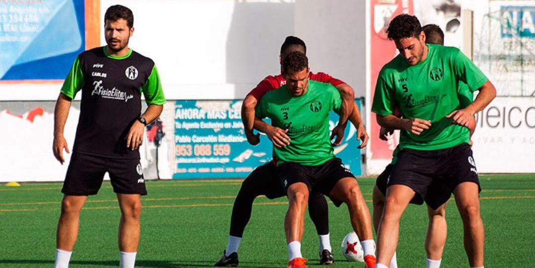 Primer entrenamiento del Atlético Mancha Real en el inicio de la temporada 2019-2020.