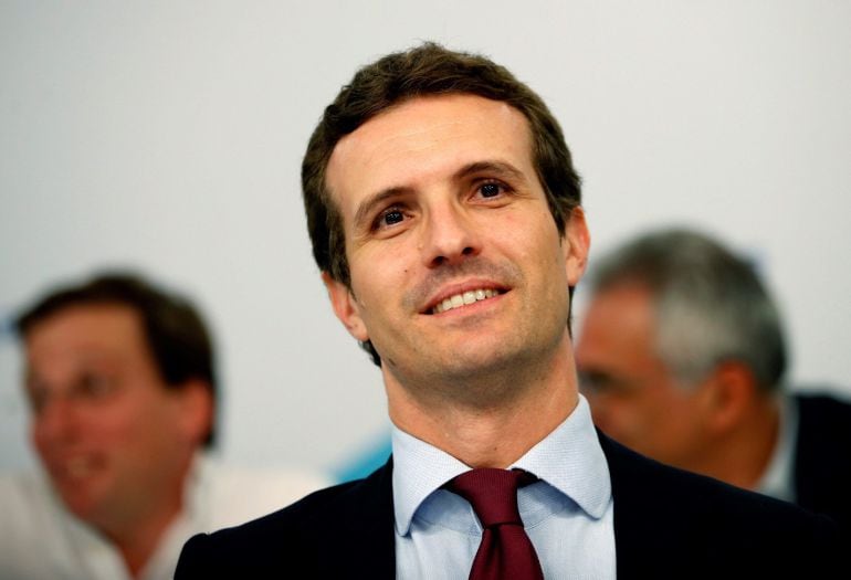 El presidente del Partido Popular, Pablo Casado, en la Junta Directiva Regional del PP de Madrid 