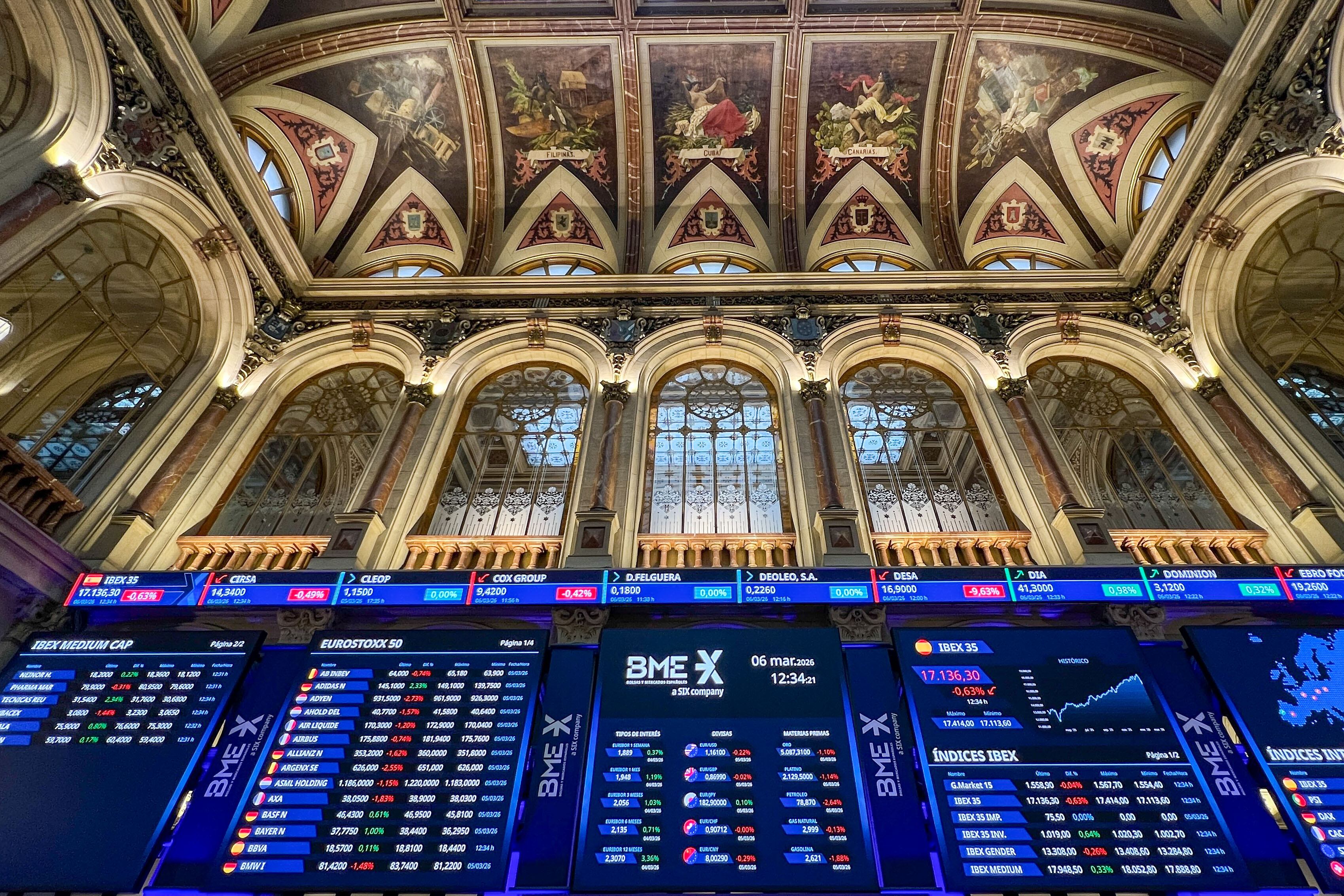 La Bolsa española, en una sesión de gran indecisión, cede este mediodía de viernes un 0,31 % afectada por el alza del precio del petróleo. 