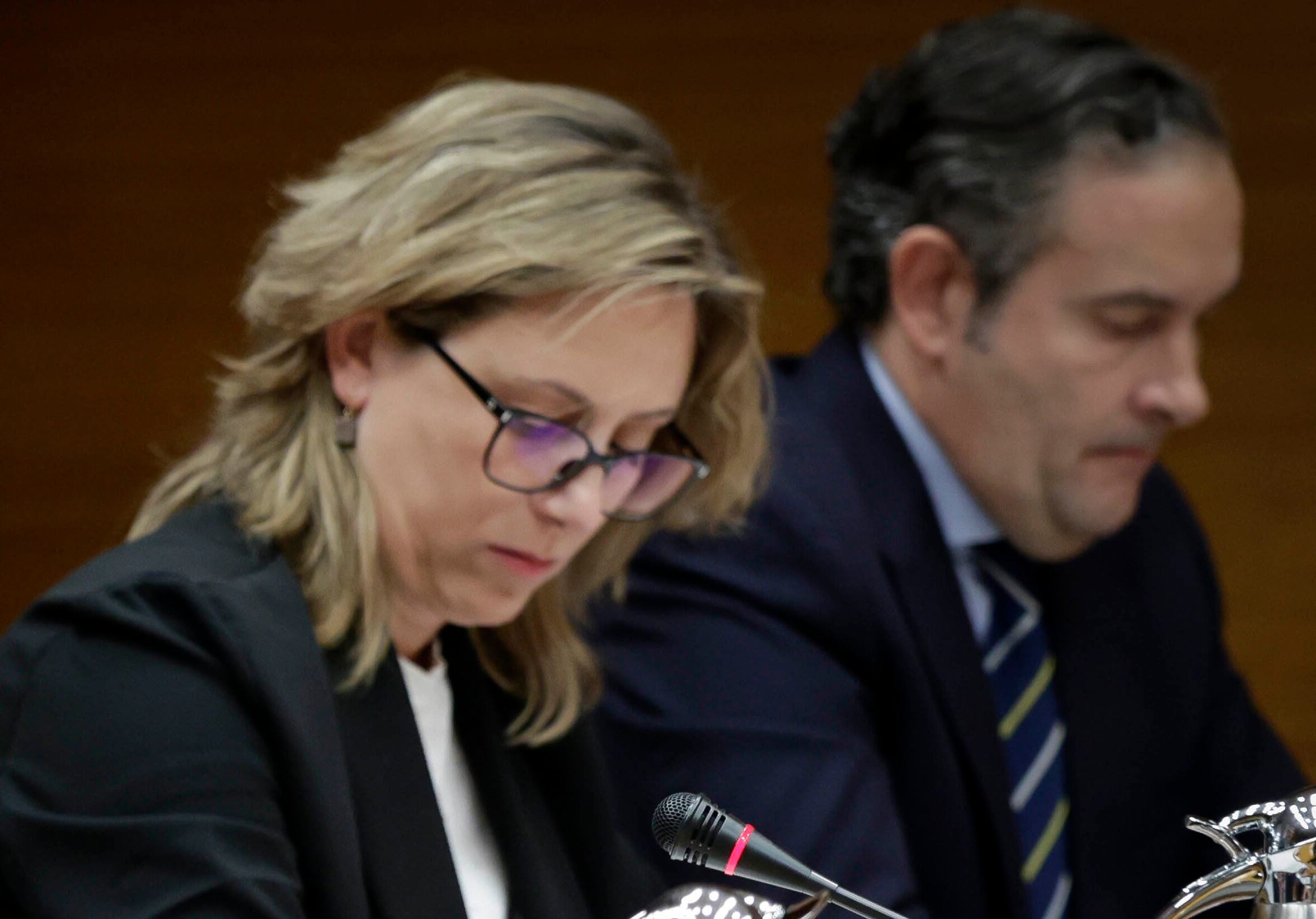 Laura Chuliá, durante la comparecencia de Carlos Mazón en la comisión de investigación DANA de Les Corts
