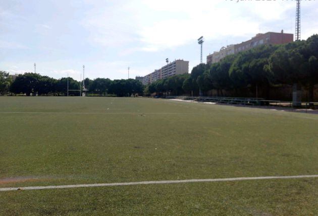 Campo de rugby del Tramo V del Jardín del Turia en València