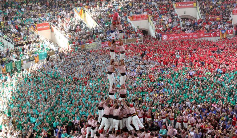 Colla Jove de Tarragona durant el darrer Concurs de Castells.