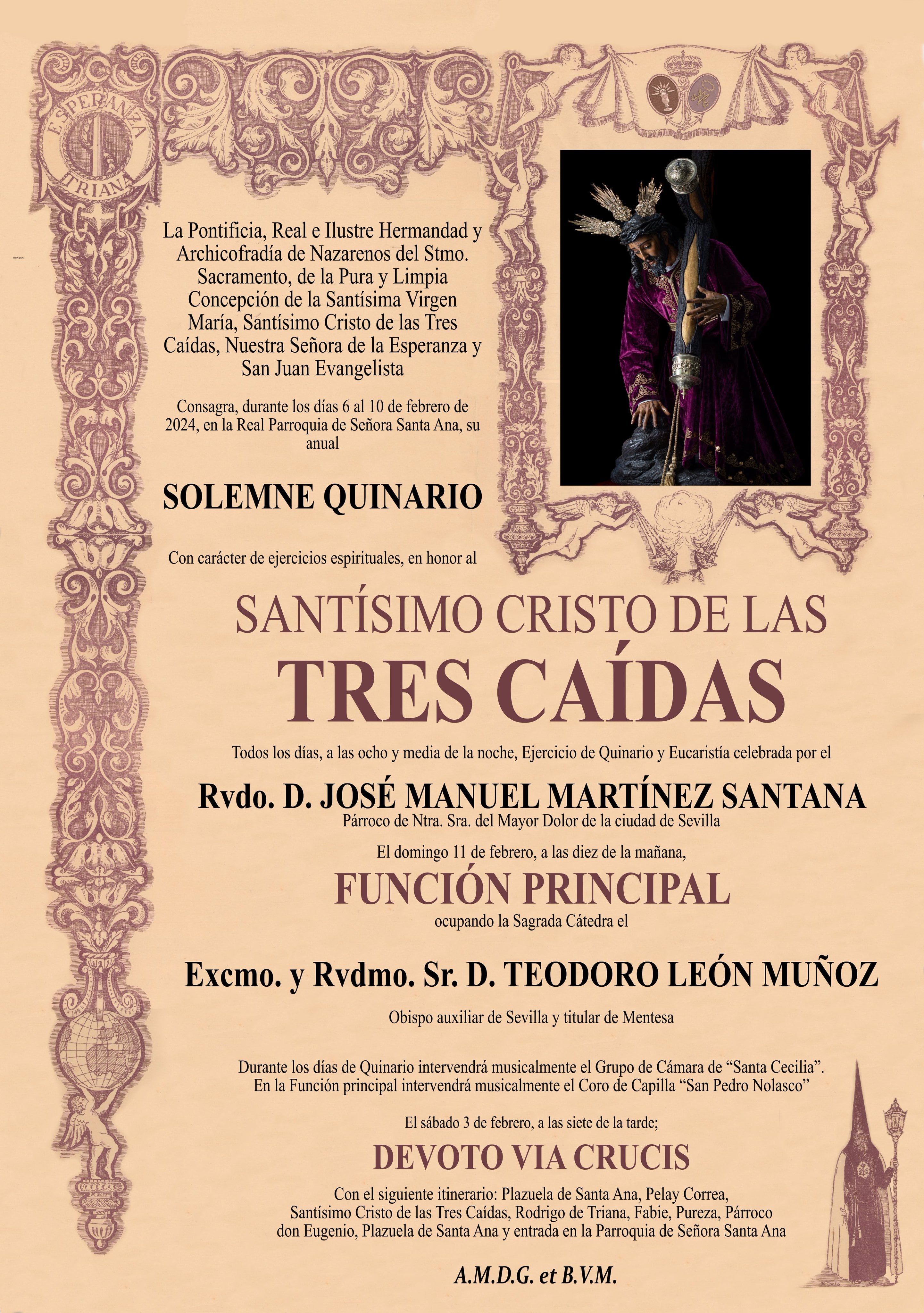 Cartel de cultos de la Esperanza de Triana