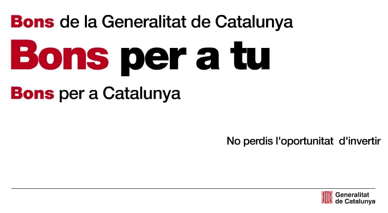 Campanya publicitària dels bons de la Generalitat