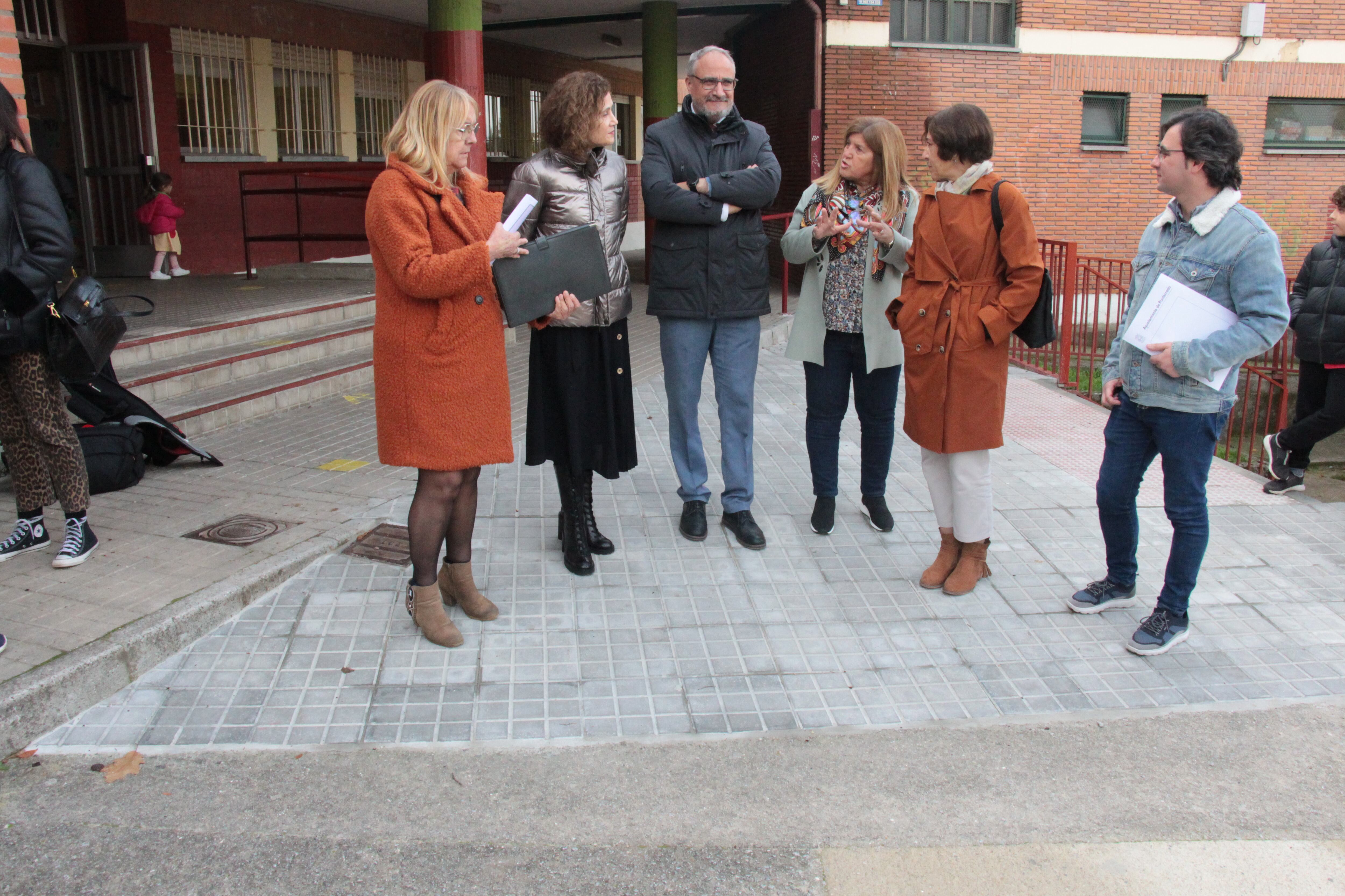 Visita a las obras de accesibilidad del colegio Campo de los Judíos