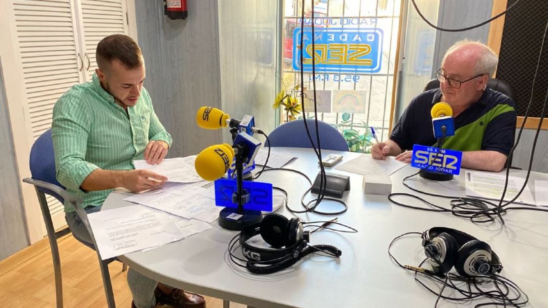 Momento de lsa declaraciones del primer teniente de alcalde del Ayuntamiento de Jódar, Antonio Jesús, Díaz, en nuestros estudios