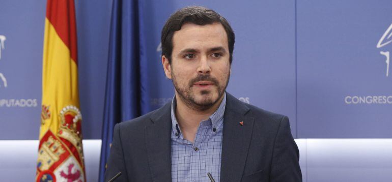 El portavoz parlamentario de Izquierda Unida, Alberto Garzón