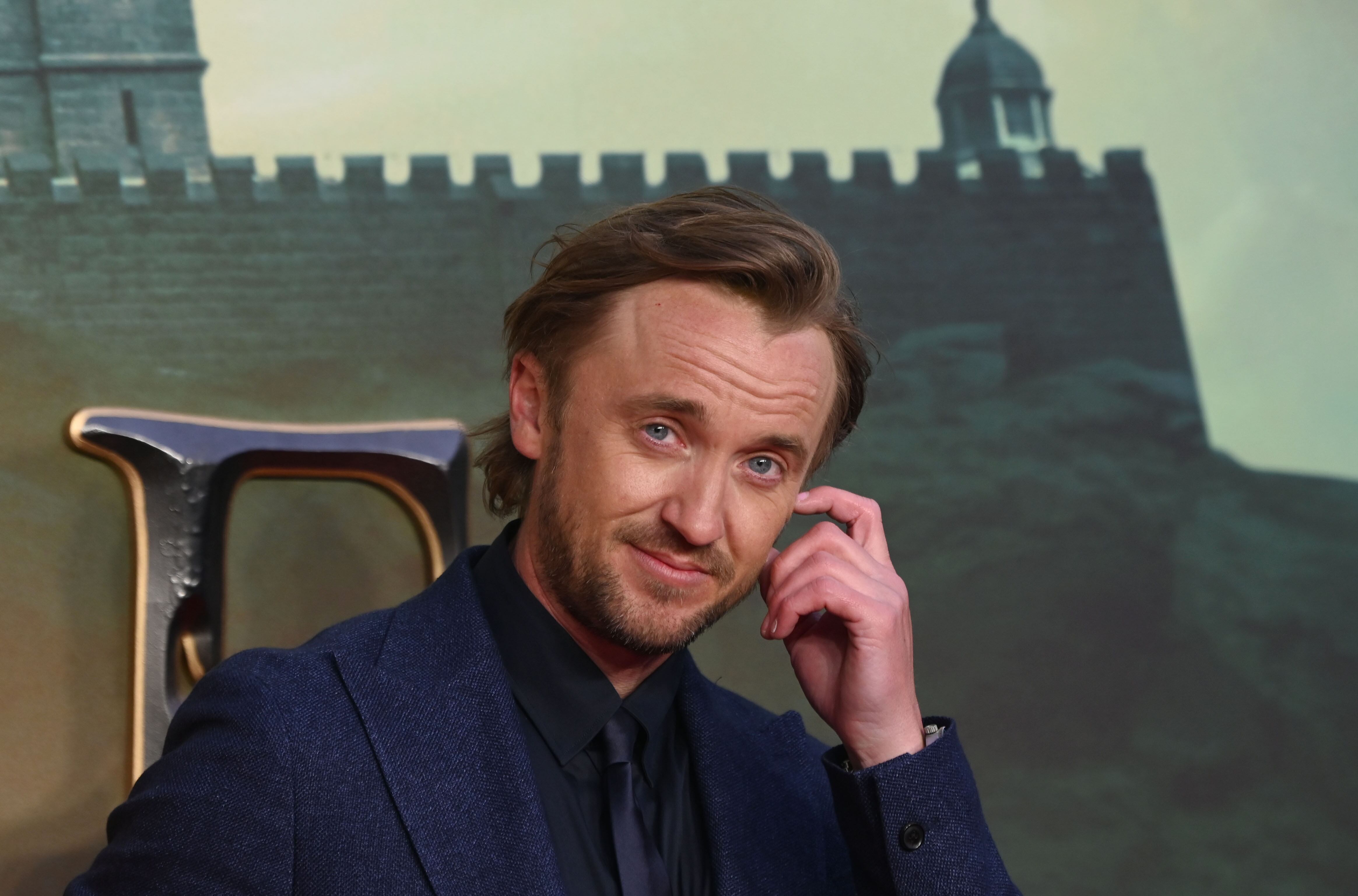 El actor Tom Felton en la premiere mundial de 'Fantastic Beasts: The Secrets of Dumbledore'.
