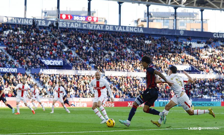 El Huesca caía ante el Levante de nuevo con polémicas decisiones arbitrajes contra los oscenses