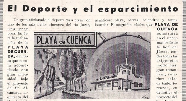 Anuncio de la construcción de la Playa de 1935.