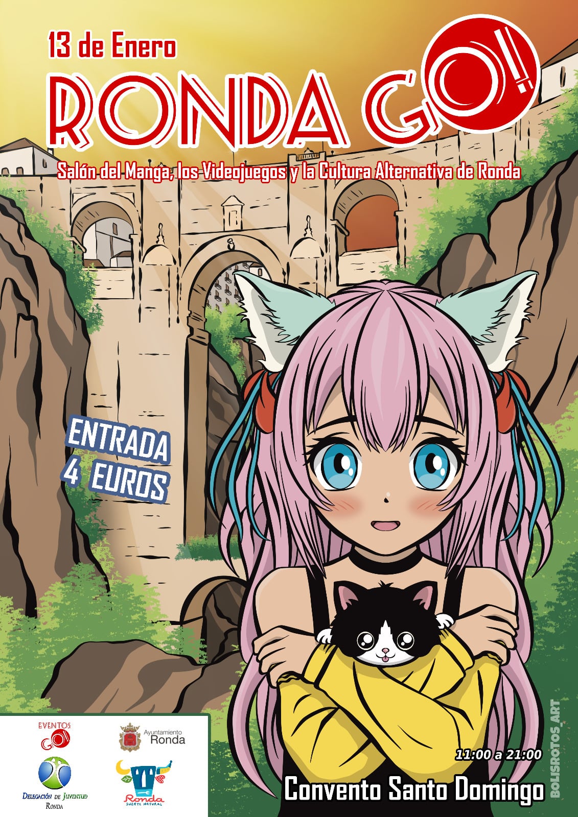 Cartel de la primera edición del salón del manga en Ronda