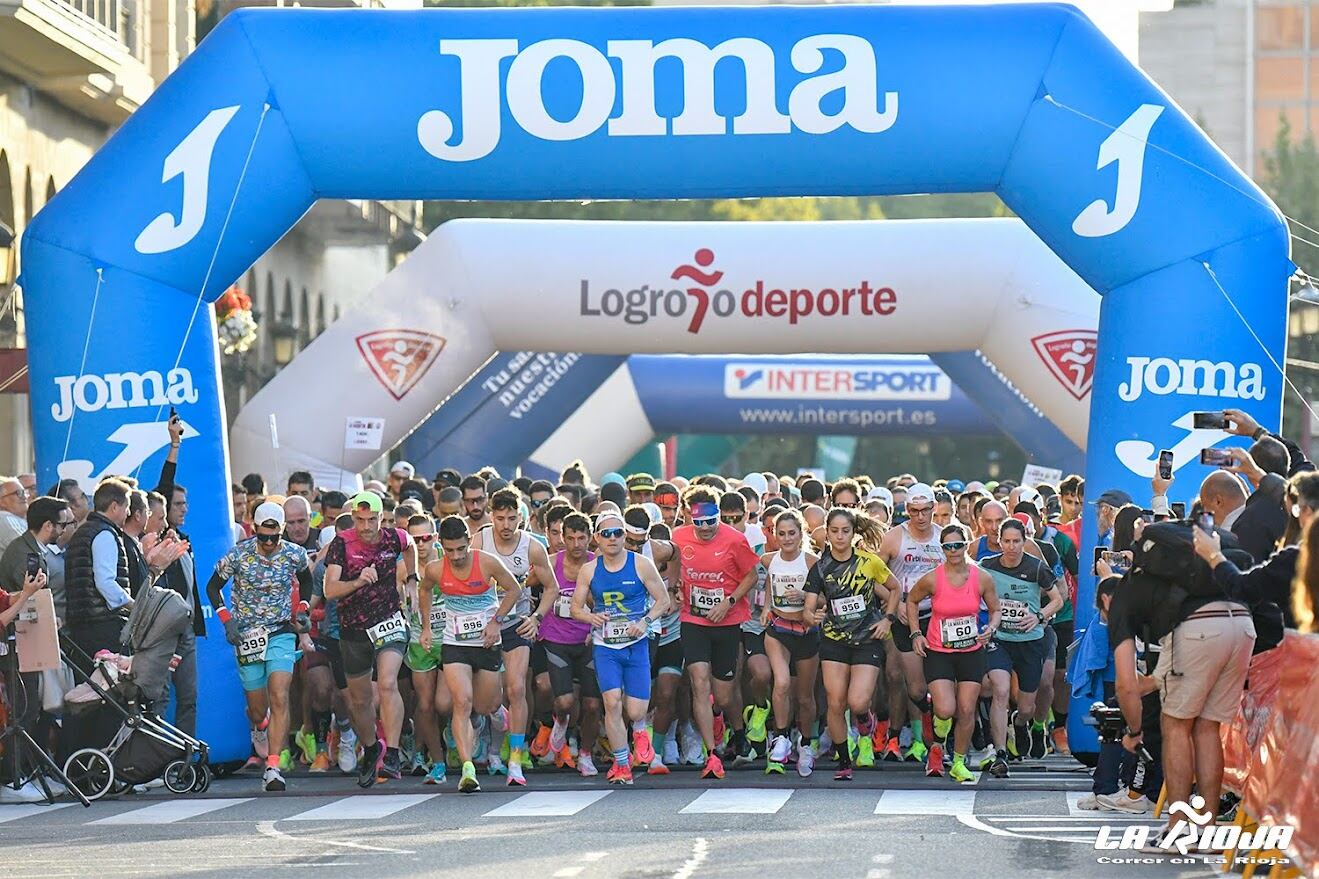 Salida de la Maratón Ciudad de Logroño en 2024