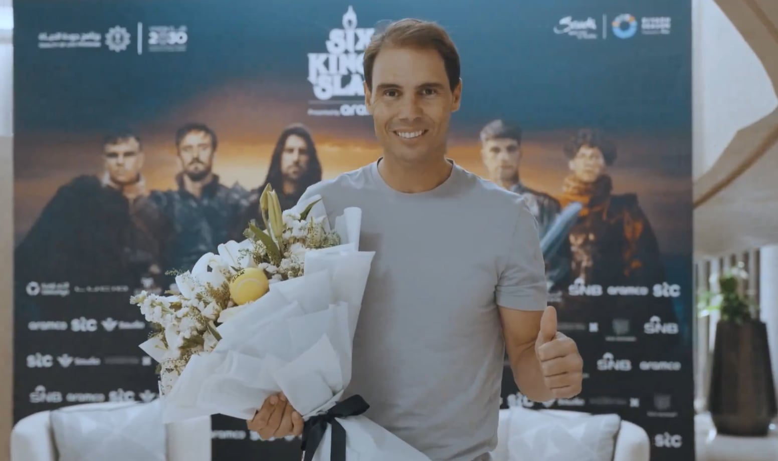 Rafa Nadal, antes de comenzar la Six Kings en Arabia Saudí