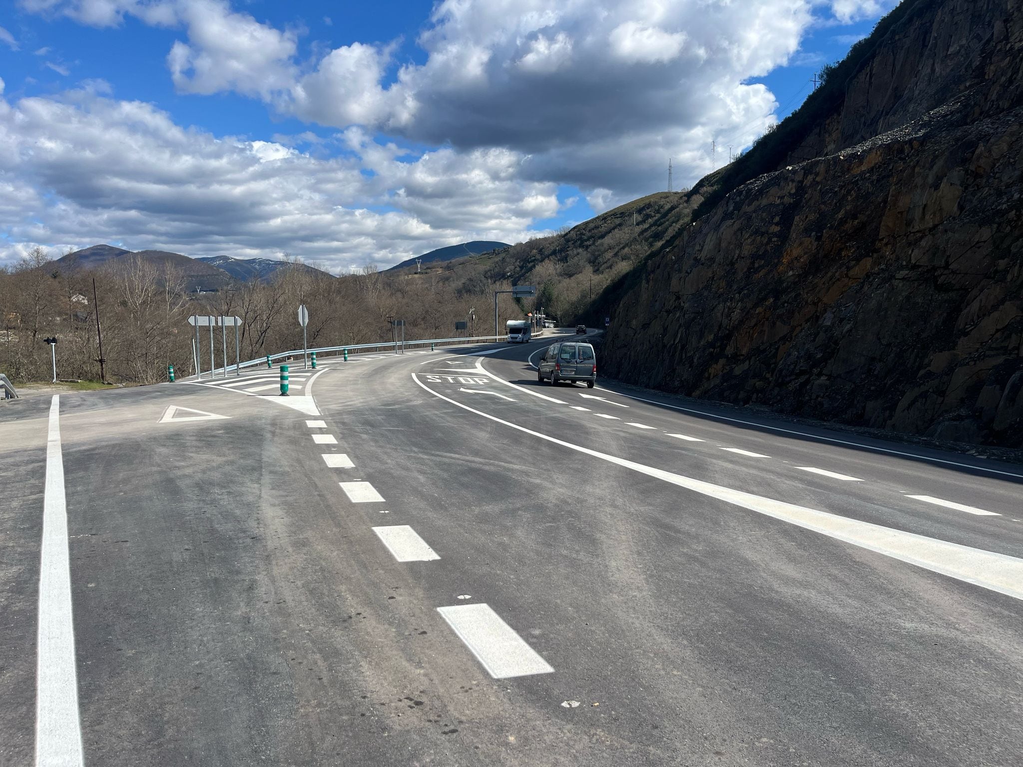 Zona del derrumbe en Páramo del Sil, ya reabierta