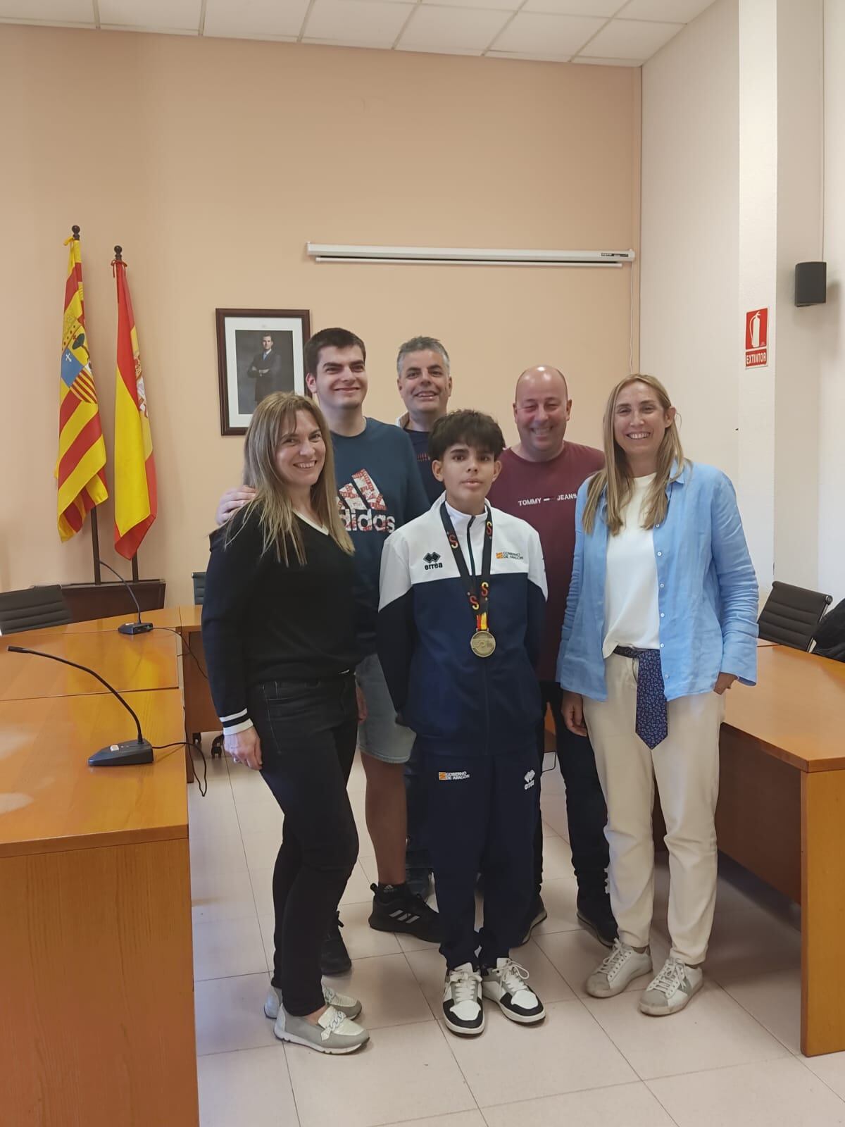 Pol Blanco en el Ayuntamiento de Tamarite de litera.