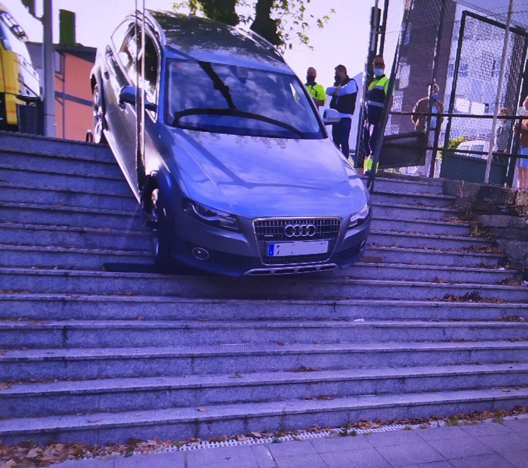 Imagen del coche accidentado