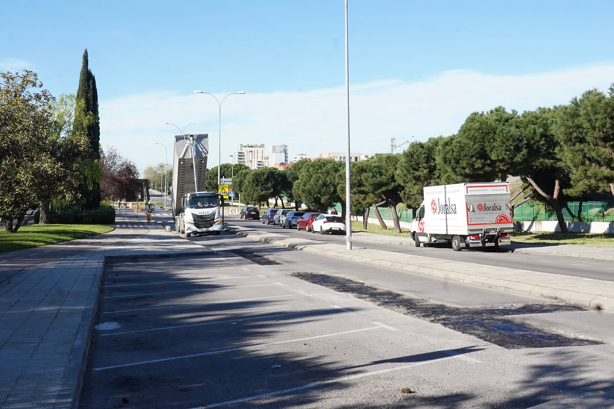 Fotografía de una de las zonas asfaltadas en el Plan de Choque de Alcorcón