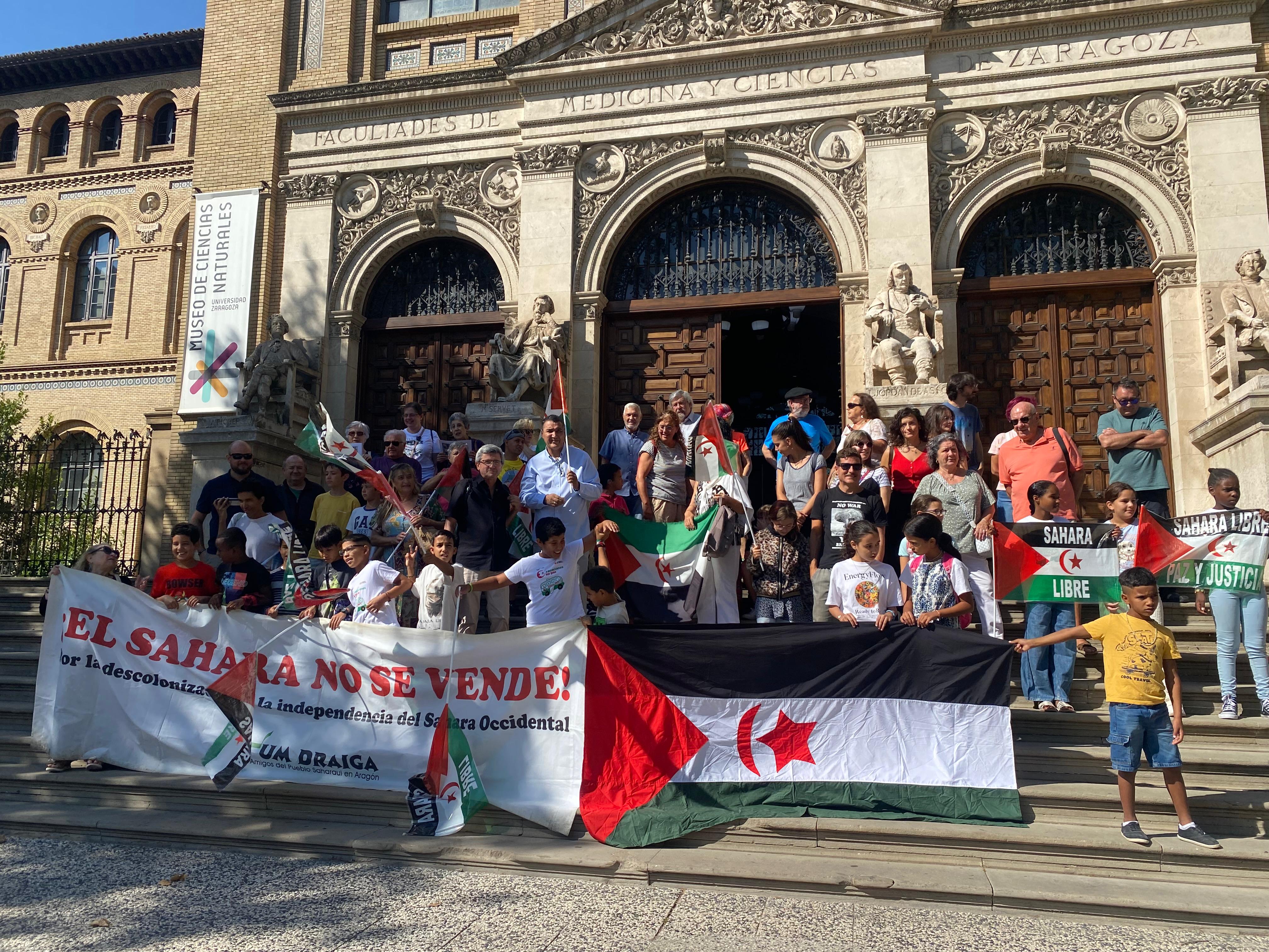 Concentración en contra de la ocupación del Sahara Occidental